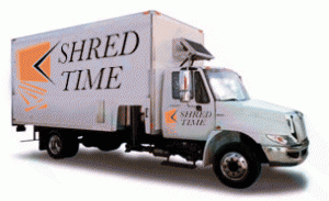 Shred Time Inc. Truck for Onsite Shredding