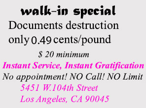 Walk-in Special Offer by Shred-Time LLC
